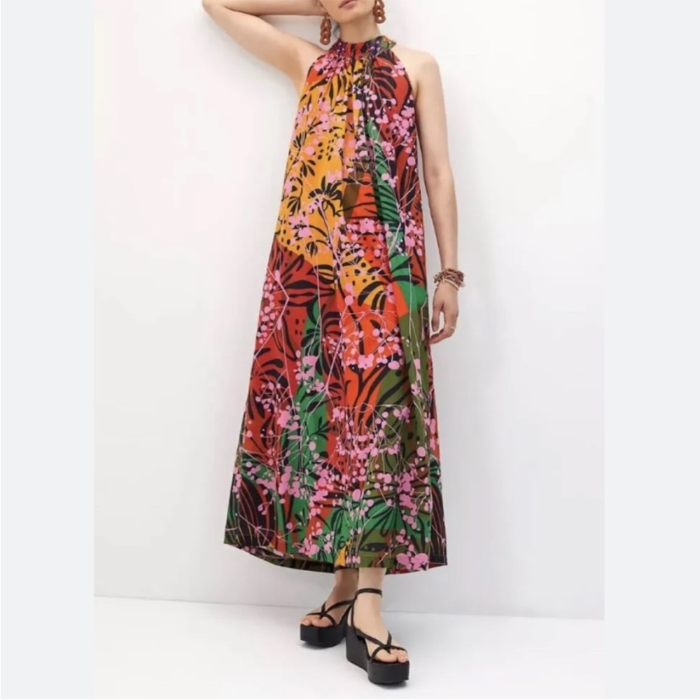 Anthropologie Roopa Pemmaraju Beaded Maxi Dress